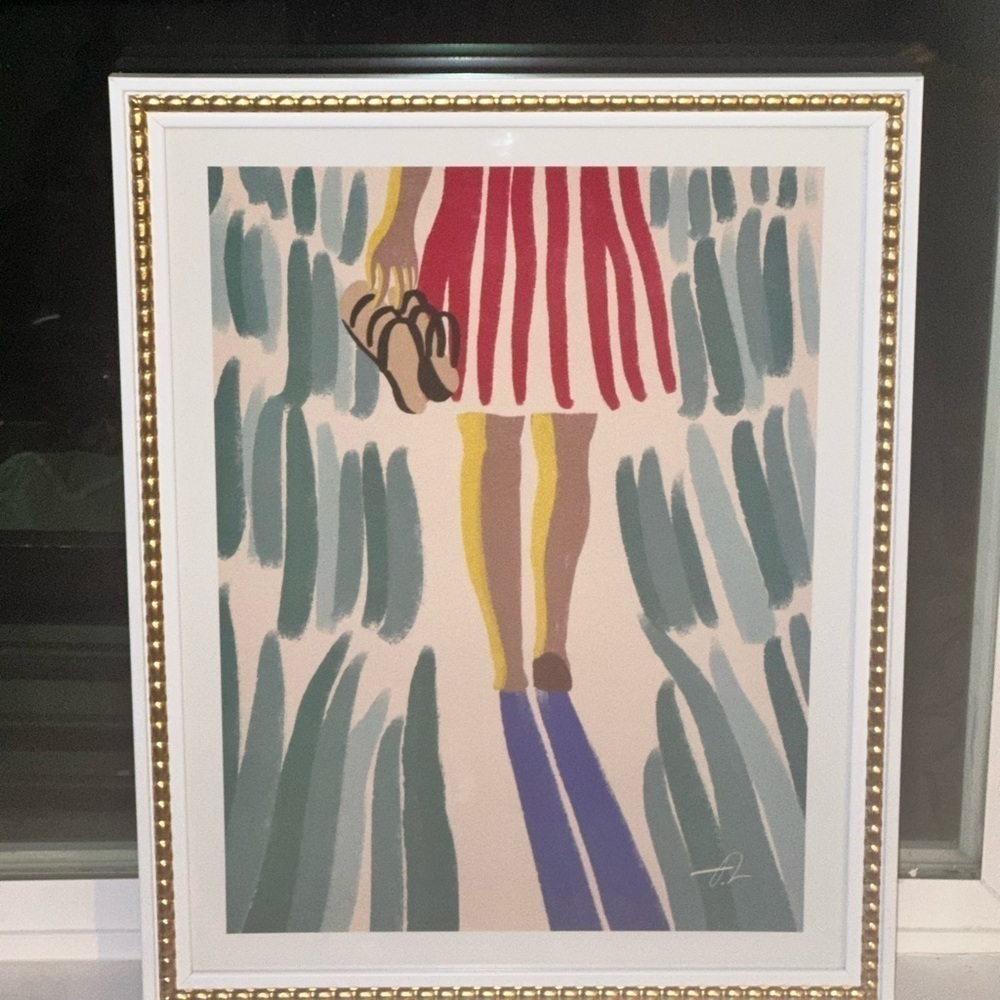 Walking Barefoot in Summer Grass 33 in. W x 41 in. H Framed by Fabian Lavater